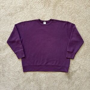 Vintage Y2K FOTL Purple Boxy Blank Crewneck Sweatshirt Large‎
